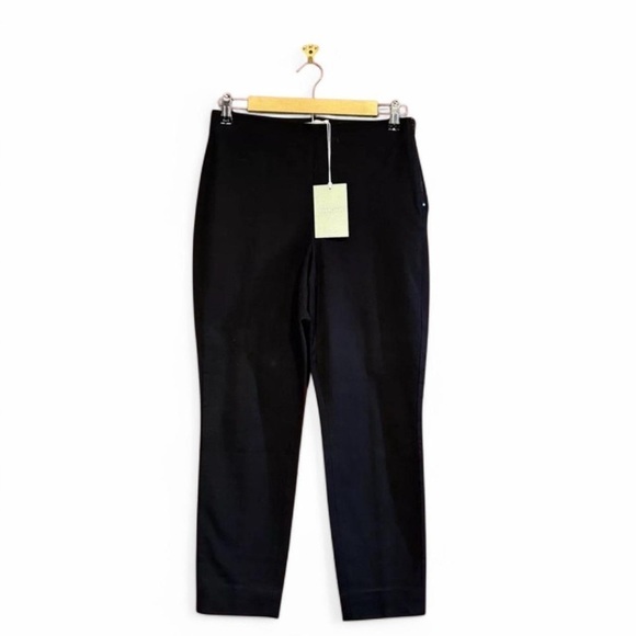 Everlane Pants - Everlane Black Side Zip Work Pants Sz 6 Stretch Cotton Tapered Ankle Trouser NWT